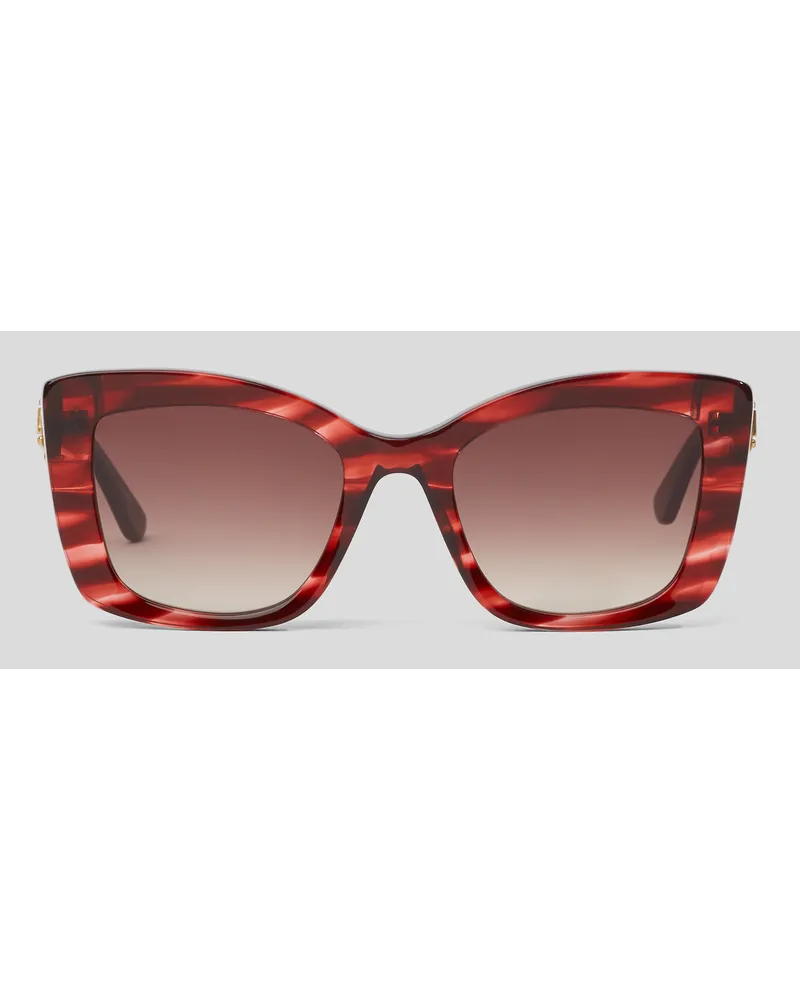 Karl Lagerfeld Kl heritage-sonnenbrille, Frau, Rot Gestreift Rot