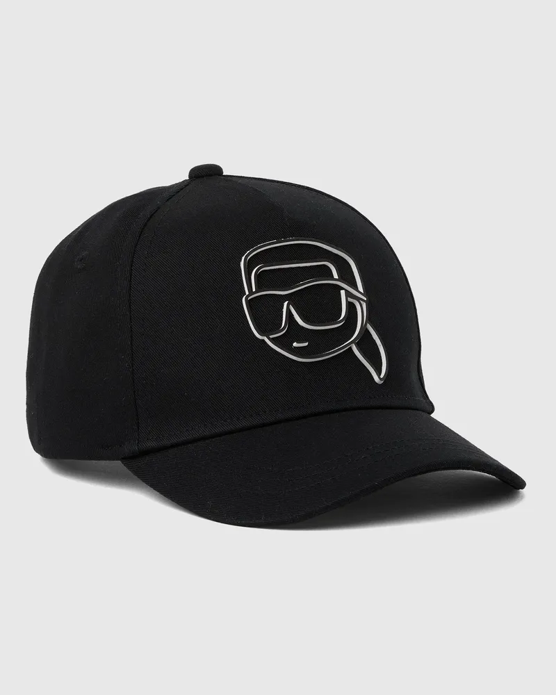 Karl Lagerfeld Kappe Mit Ikon-kontur Für Jungenunisex, Schwarz, Size Black