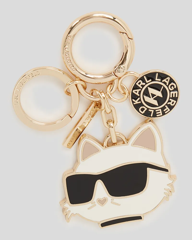 Karl Lagerfeld Ikon choupette-schlüsselanhänger, Frau, Light Gold, Größe Light