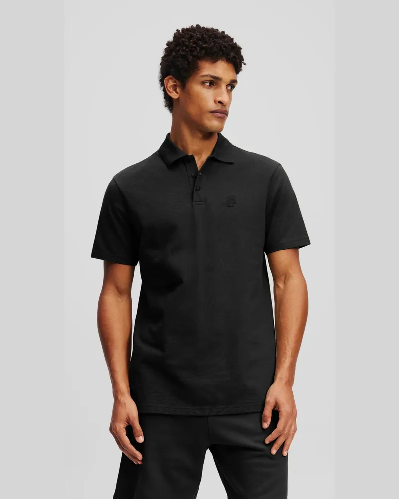 Karl Lagerfeld Kameo Poloshirt, Herren, Schwarz, Größe Schwarz