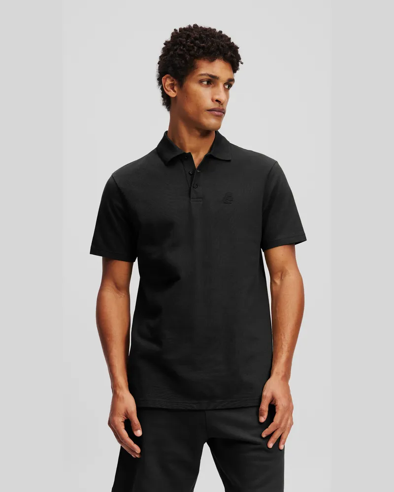 Karl Lagerfeld Kameo Poloshirt, Mann, Schwarz, Größe Schwarz
