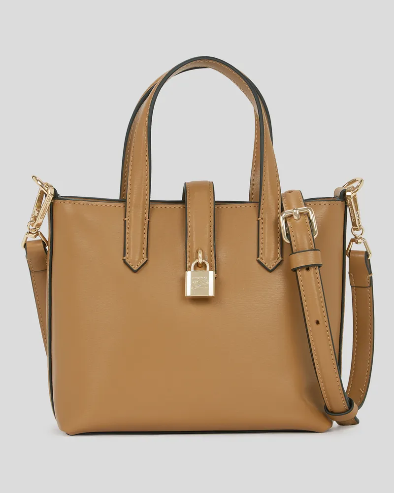 Karl Lagerfeld K/autograph Mini-tote-bag Mit Schloss, Frau, Karamell, Größe Karamell