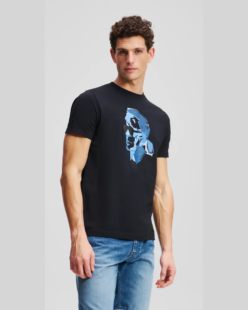 Karl Lagerfeld T-shirt Mit Karl-stickerei, Mann, Marineblau, Größe Marineblau