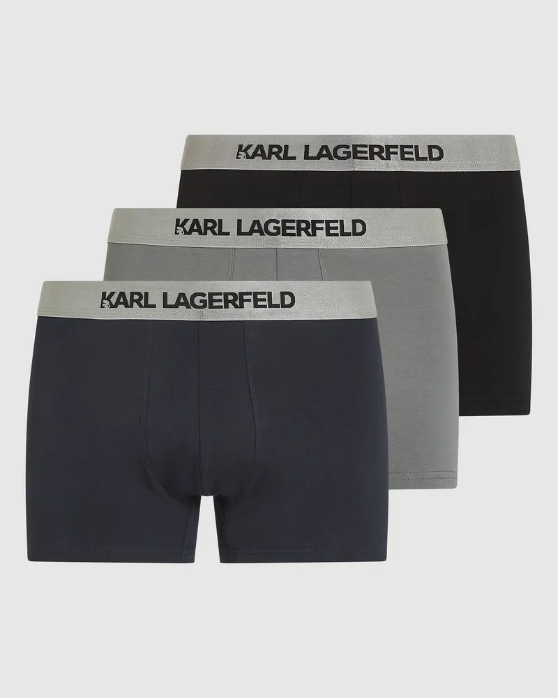 Karl Lagerfeld Boxershorts Mit Logo In Metallic-optik – 3er-set, Herren, Cannoli-creme-nougat, Größe Cannoli-creme-nougat
