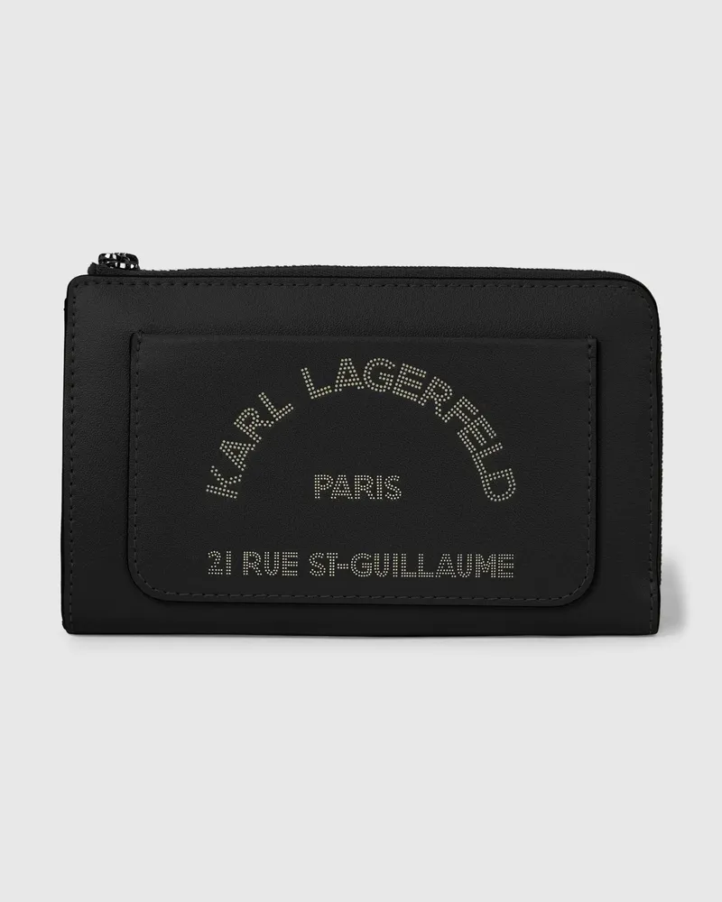 Karl Lagerfeld K/daily Reißverschluss-portemonnaie, Damen, Schwarz-nickel, Größe Schwarz-nickel