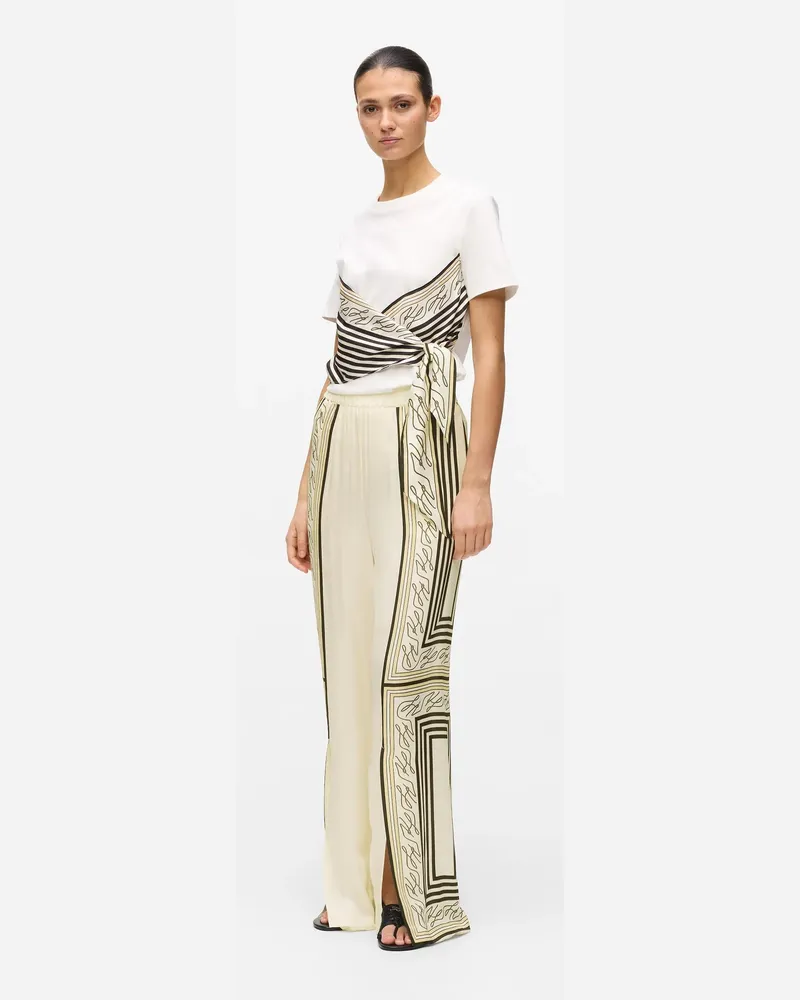 Karl Lagerfeld Pyjamahose Mit Schalprint, Damen, Pristine, Größe Pristine