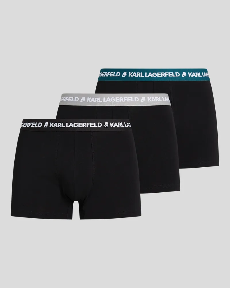 Karl Lagerfeld Boxershorts Mit Logo – 3er-set, Mann, Schwarz-Ultimate Grau-Tiefblau, Größe Schwarz-ultimate