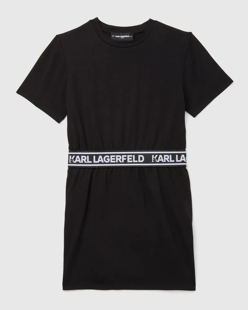 Karl Lagerfeld T-shirt-kleid Mit Logoband Für Mädchen, Schwarz, Größe Schwarz