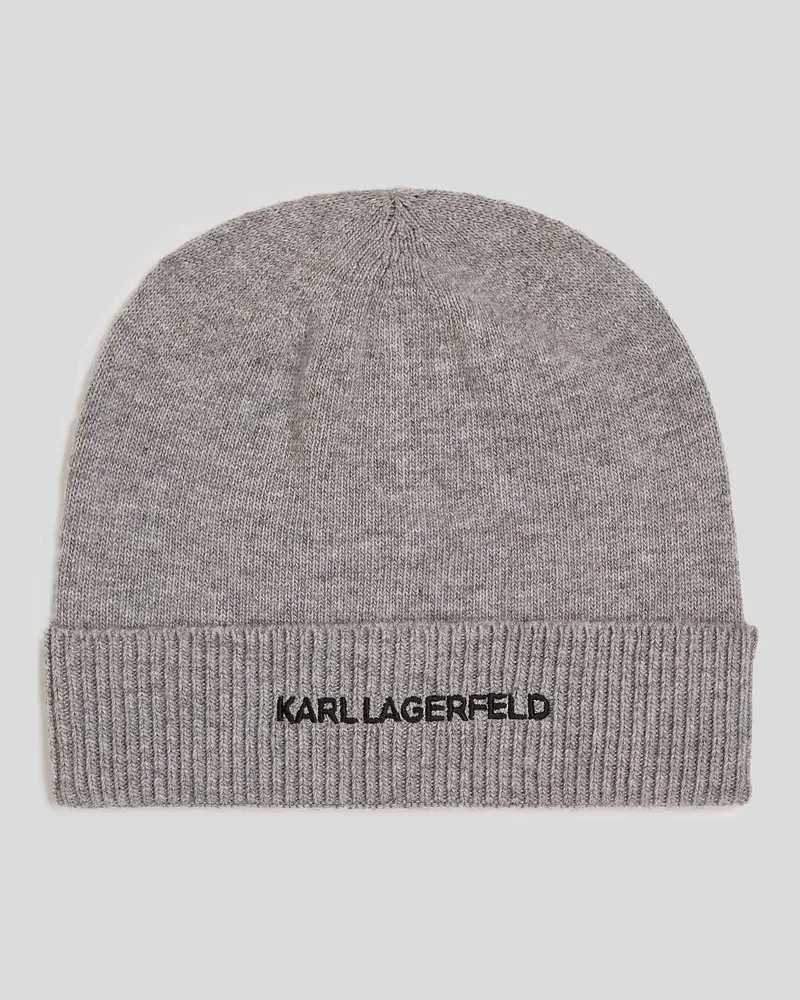 Karl Lagerfeld K/essential beanie-mütze, Mann, Grau, Größe Grau