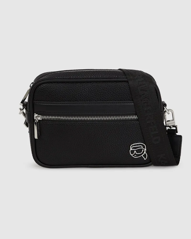 Karl Lagerfeld Ikon Outline Umhängetasche, Herren, Schwarz, Größe Schwarz