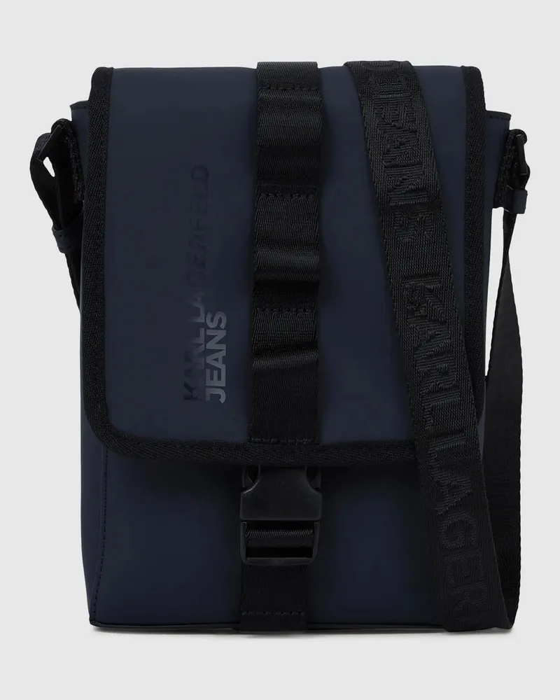 Karl Lagerfeld Beschichtete Reporter-tasche, Herren, Steinblau, Größe Steinblau