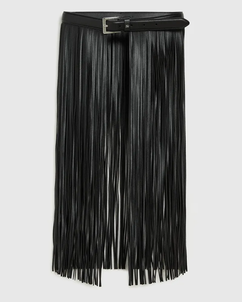 Karl Lagerfeld K/autograph Fransengürtel, Damen, Schwarz, Größe Schwarz