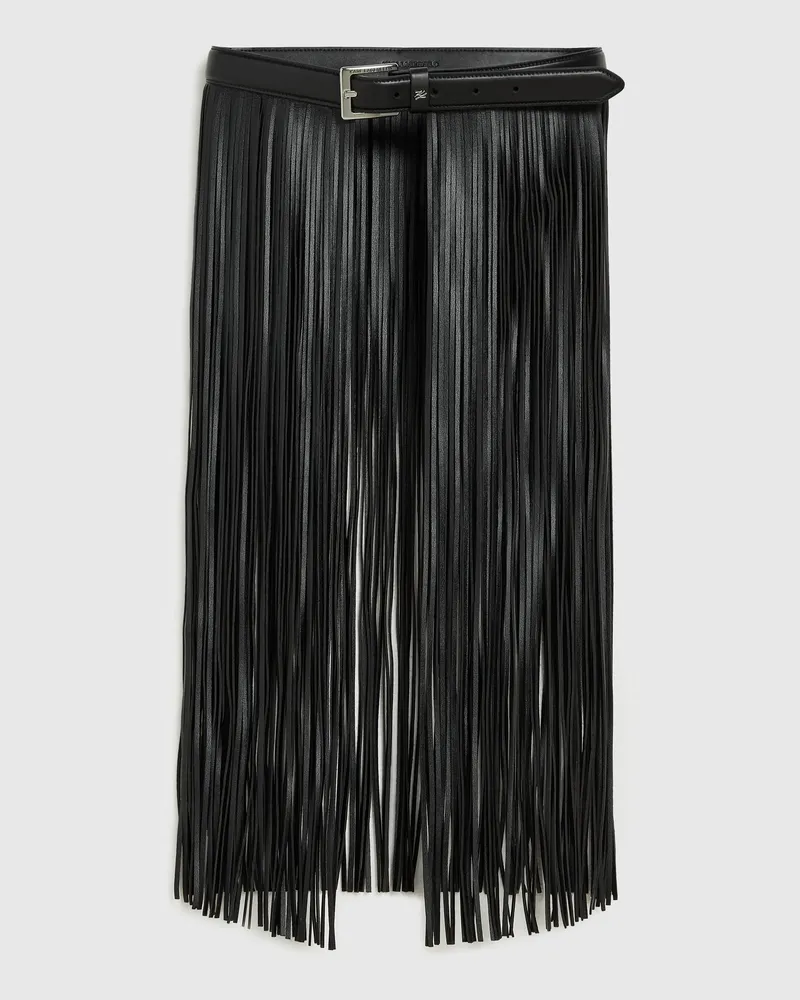 Karl Lagerfeld K/autograph Fransengürtel, Damen, Schwarz, Größe Schwarz