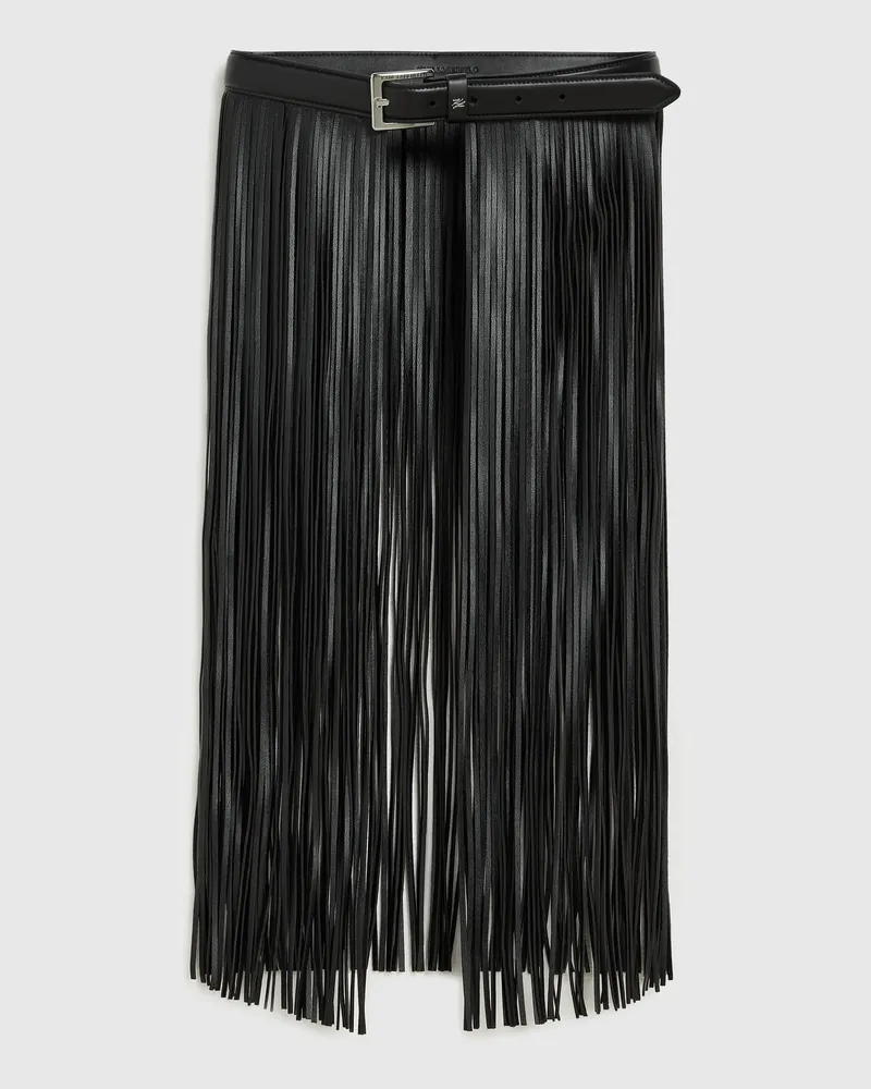Karl Lagerfeld K/autograph Fransengürtel, Damen, Schwarz, Größe Schwarz