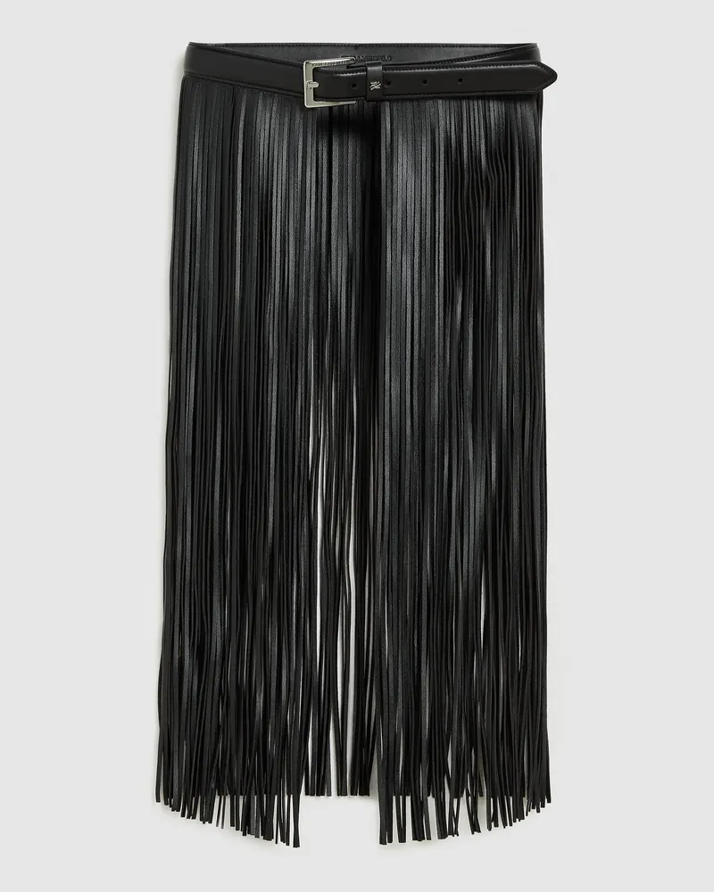 Karl Lagerfeld K/autograph Fransengürtel, Damen, Schwarz, Größe Schwarz