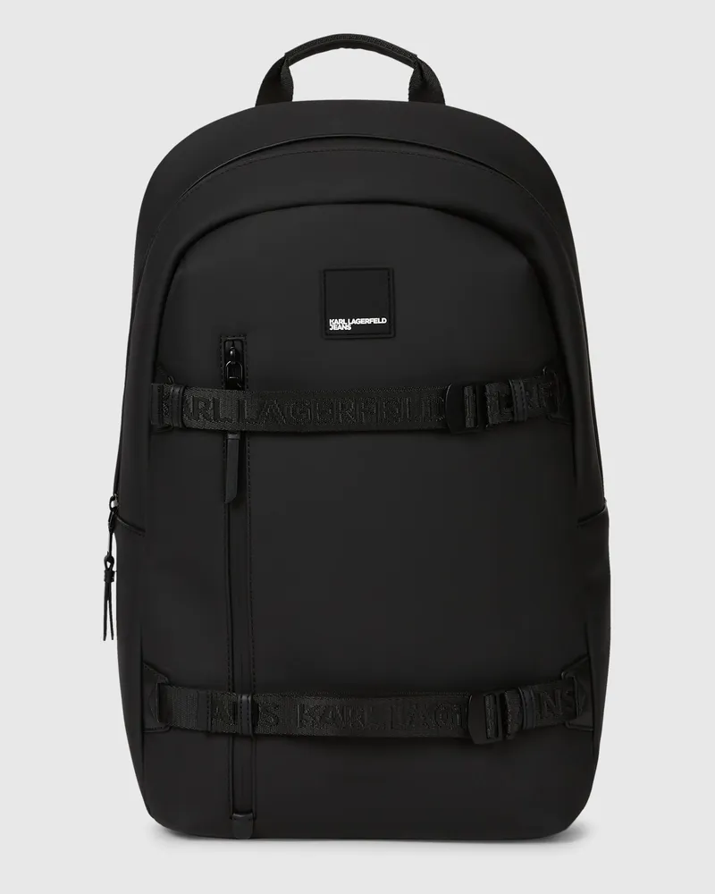 Karl Lagerfeld Rucksack Aus Beschichtetem Technischem Leder, Herren, Schwarz, Größe Schwarz