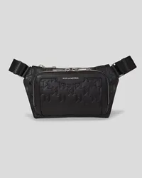 Karl Lagerfeld K/loom gürteltasche aus Leder, Mann, Schwarz Schwarz