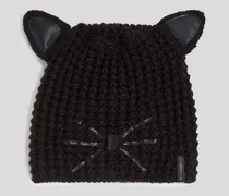 K/essential choupette-beanie-mütze, Frau, Schwarz, Größe