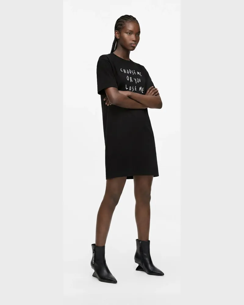 Karl Lagerfeld Klj X Pietro Terzini T-shirt-kleid, Damen, Schwarz, Größe Schwarz