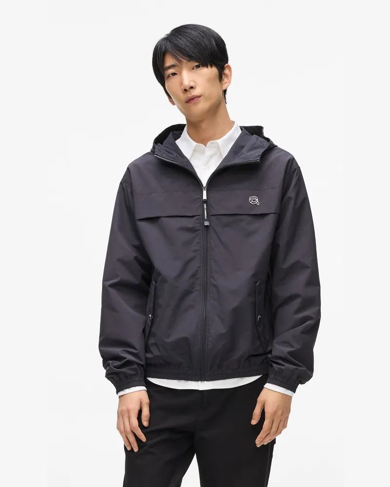 Karl Lagerfeld Leichte Ikon-jacke, Herren, Schwarz, Größe Schwarz