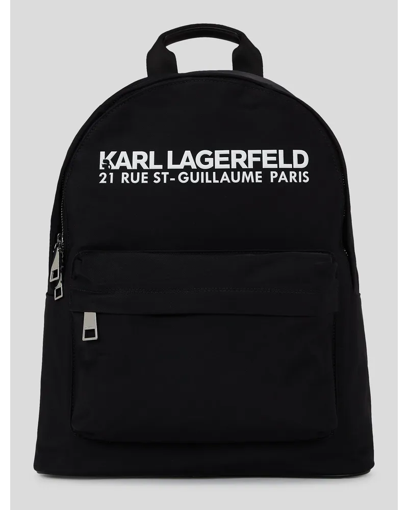 Karl Lagerfeld Rue st-guillaume Rucksack aus Nylon, Mann, Schwarz Schwarz