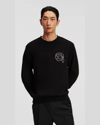 Karl Lagerfeld K/ikonik monogram Sweatshirt, Mann, Schwarz Schwarz