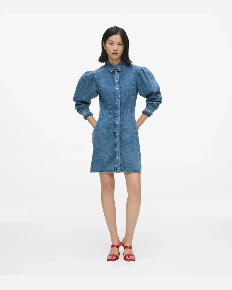 Karl Lagerfeld Jeanskleid Mit Puffärmeln, Damen, Vacances-black-dill, Größe Vacances-black-dill