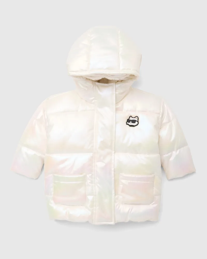 Karl Lagerfeld Ikon Steppjacke Für Mädchenunisex, Weiss, Size White