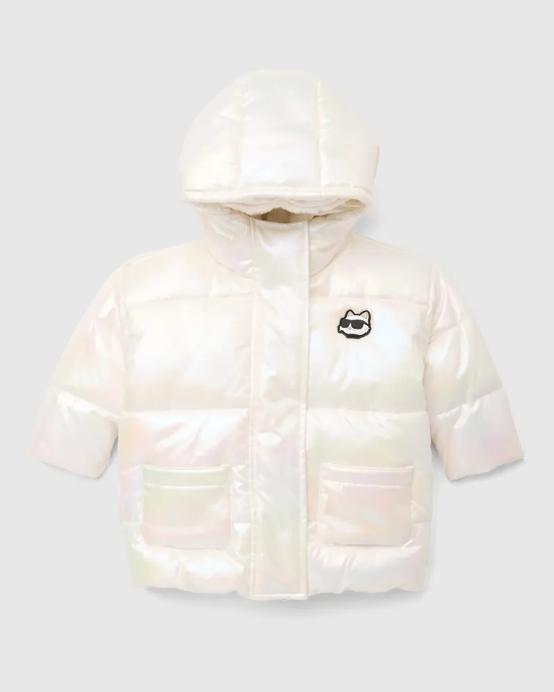 Karl Lagerfeld Ikon Steppjacke Für Mädchenunisex, Weiss, Size White