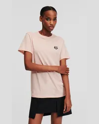 Karl Lagerfeld K/ikonik T-shirt mit aufnäher, Frau, Rose Smoke Rose