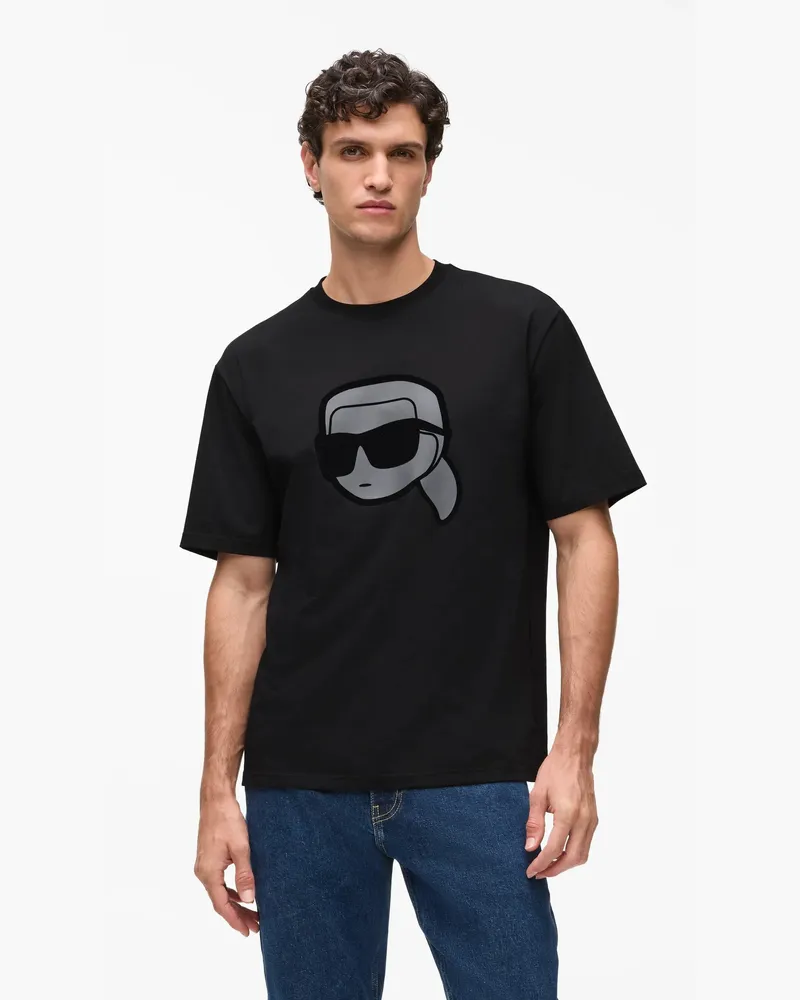 Karl Lagerfeld Großes Ikon T-shirt, Male, Schwarz, Size Black