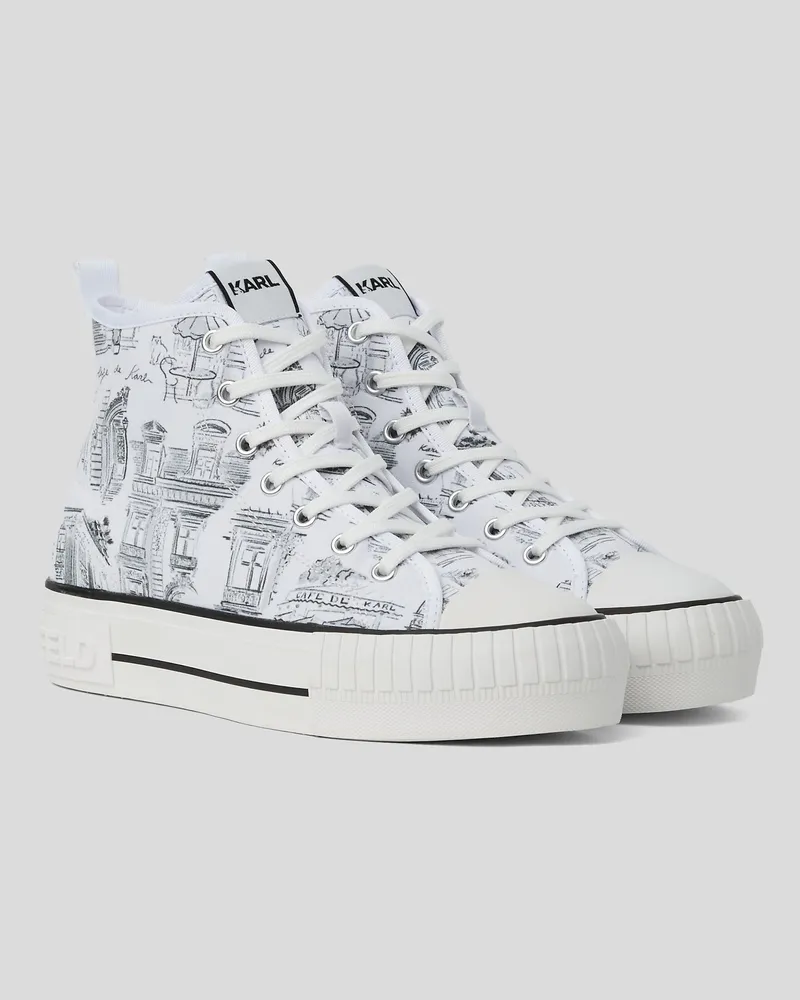 Karl Lagerfeld Kl X Jorge Parra High-top Sneakers, Damen, Weiss, Größe: 38 Weiss