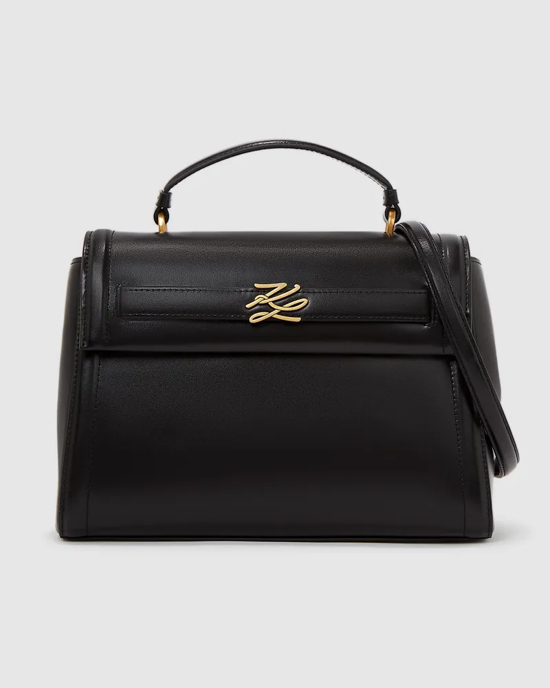 Karl Lagerfeld K/autograph Tasche Mit Tragegriff Oben, Damen, Schwarz/gold, Größe: One Size Schwarz