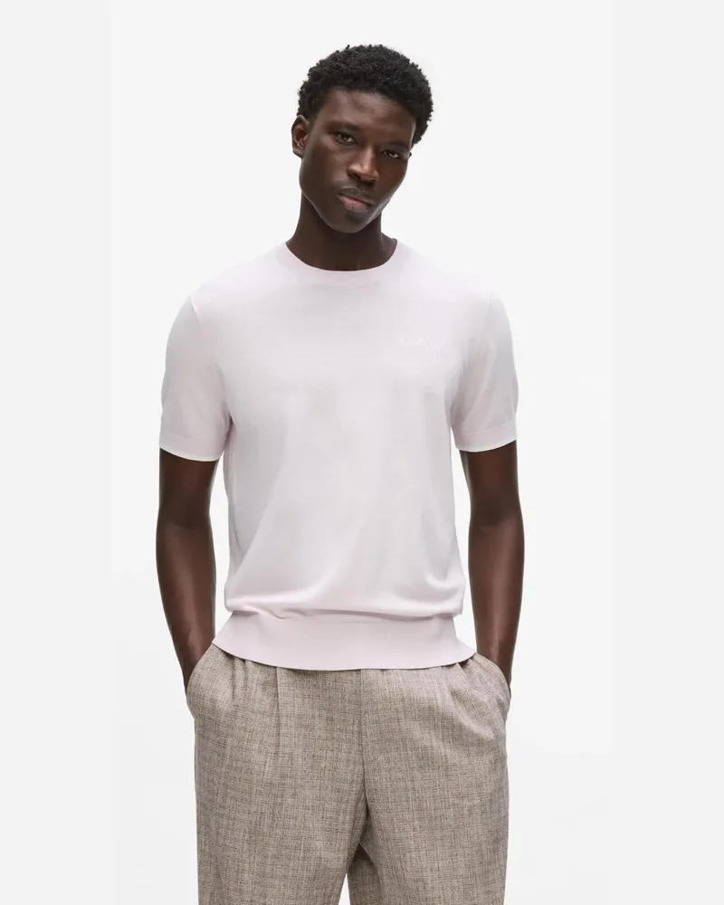 Karl Lagerfeld Strick-t-shirt, Herren, Hellrosa, Größe Hellrosa