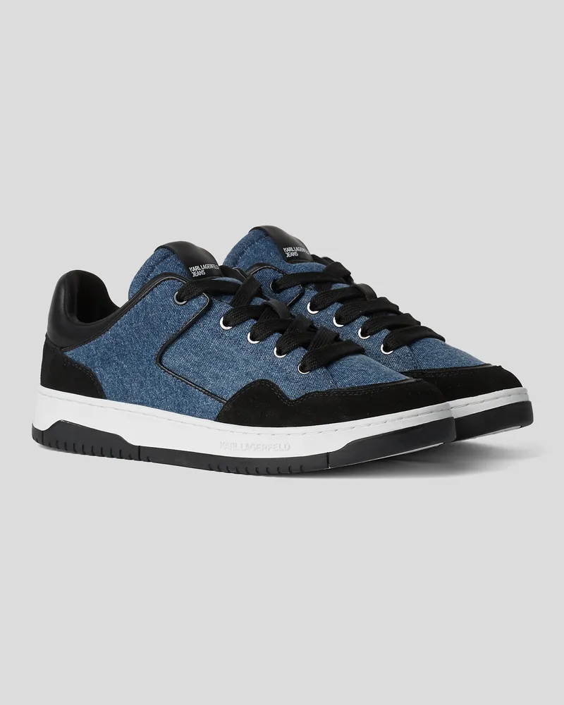 Karl Lagerfeld Krew Denim-sneaker, Mann, Schwarzblau, Größe Schwarzblau