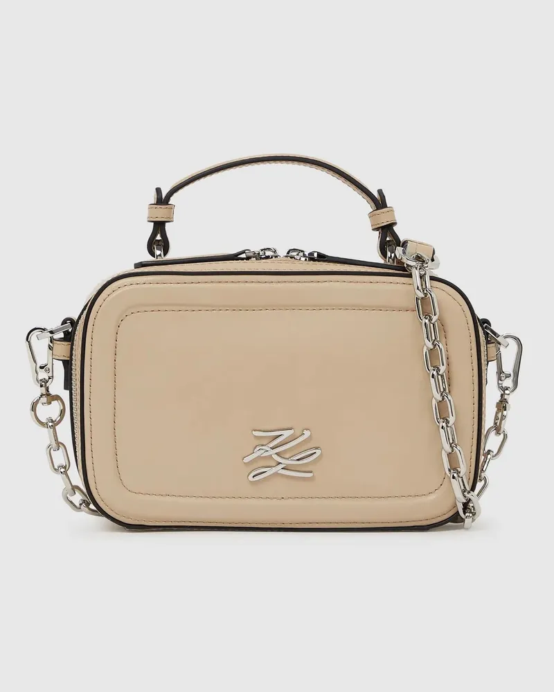 Karl Lagerfeld K/autograph Ketten-handtasche Mit Oberem Tragegriff, Damen, Sauberes Schwarz, Größe Sauberes