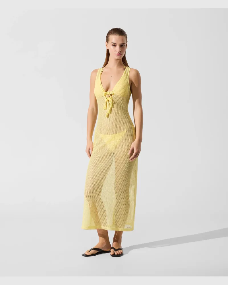 Karl Lagerfeld Signature-strandkleid In Häkeloptik, Damen, Tiefer Wald, Größe Tiefer