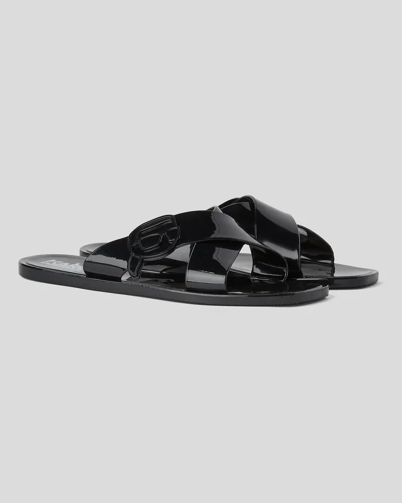 Karl Lagerfeld Karl Ikon Nft Kross-sandalen, Female, Schwarz, Size Black