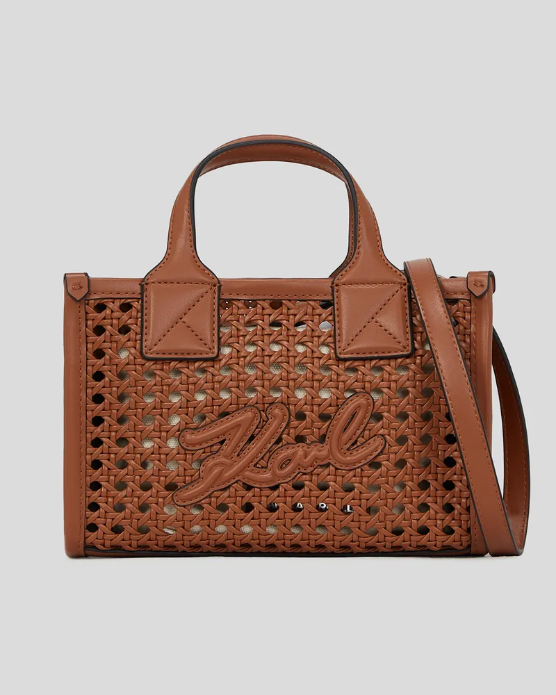 Karl Lagerfeld K/skuare Kleine Tote-bag, Frau, Dunkles Tan, Größe Dunkles