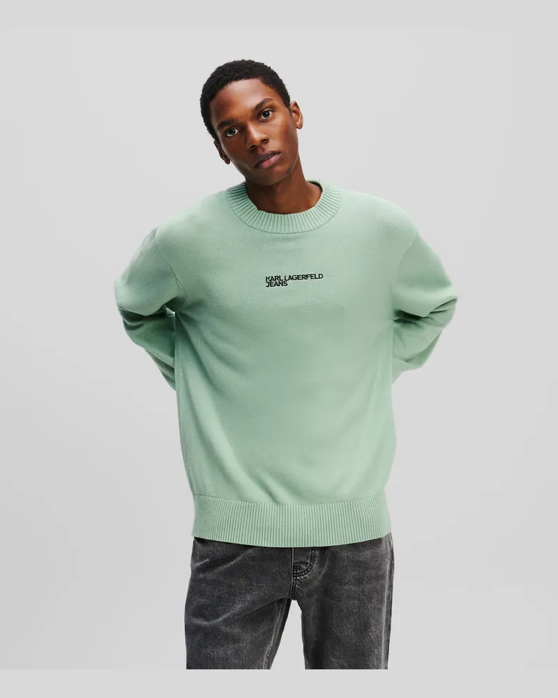Karl Lagerfeld Pullover In Regulärer Passform, Mann, Granitgrün, Größe Granitgrün