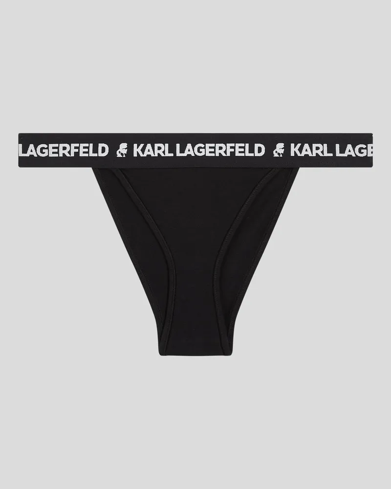 Karl Lagerfeld Brazilian-slip Mit Logo, Damen, Schwarz, Größe Schwarz