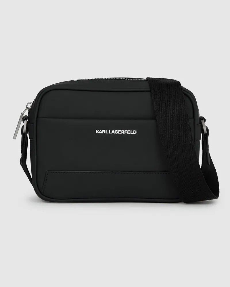 Karl Lagerfeld Kameratasche Mit Minimalistischem Logo, Herren, Schwarz, Größe Schwarz