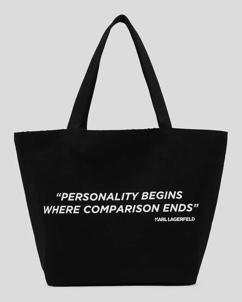 Karl Lagerfeld K/quote wendbarer Shopper, Frau, Schwarz, Größe Schwarz