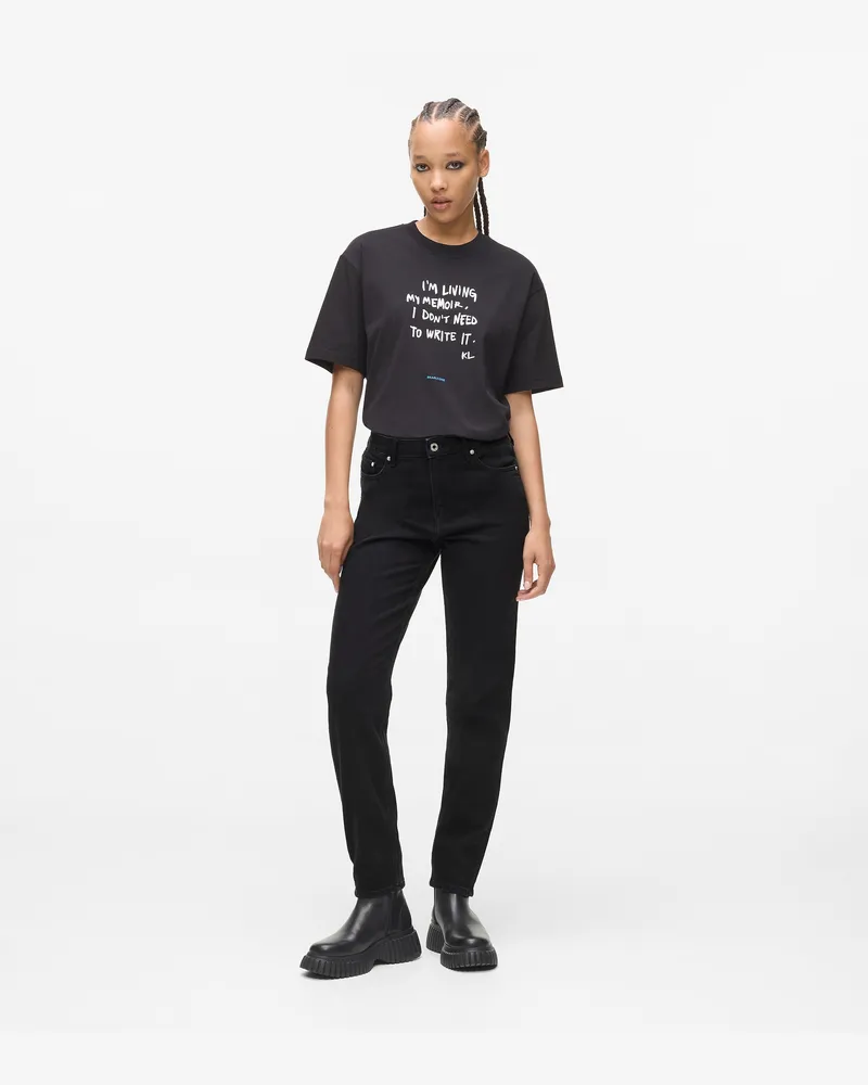 Karl Lagerfeld Mom-jeans, Damen, Minimal Washed Black, Größe Minimal