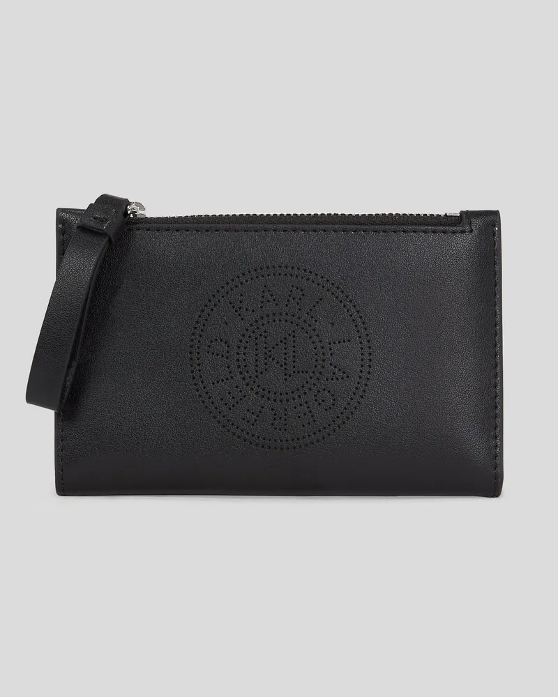 Karl Lagerfeld K/circle Schlankes Klapp-portemonnaie, Damen, Schwarz, Größe Schwarz