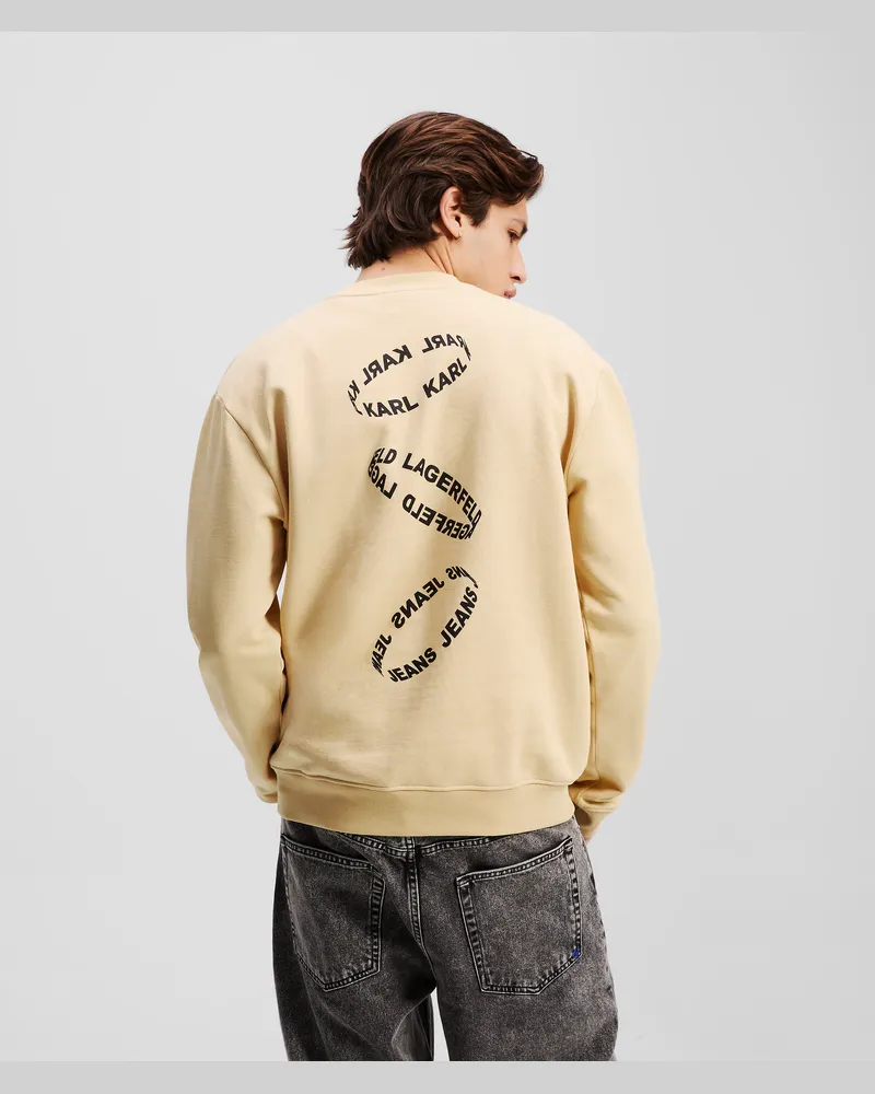 Karl Lagerfeld Sweatshirt Mit Mehreren Ring-logos, Mann, Croissant, Größe Croissant