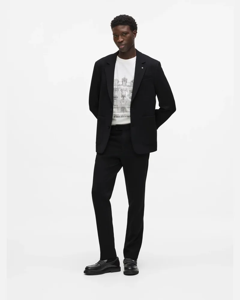 Karl Lagerfeld Elegant Geschnittene Punto-hose, Male, Schwarz, Size Black