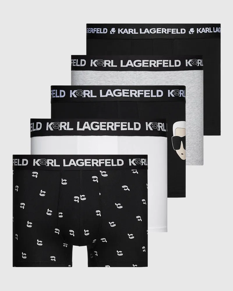 Karl Lagerfeld Ikon Boxershorts Mit Durchgehendem Print – 5er-pack, Male, Ikon-köpfe, Size 
