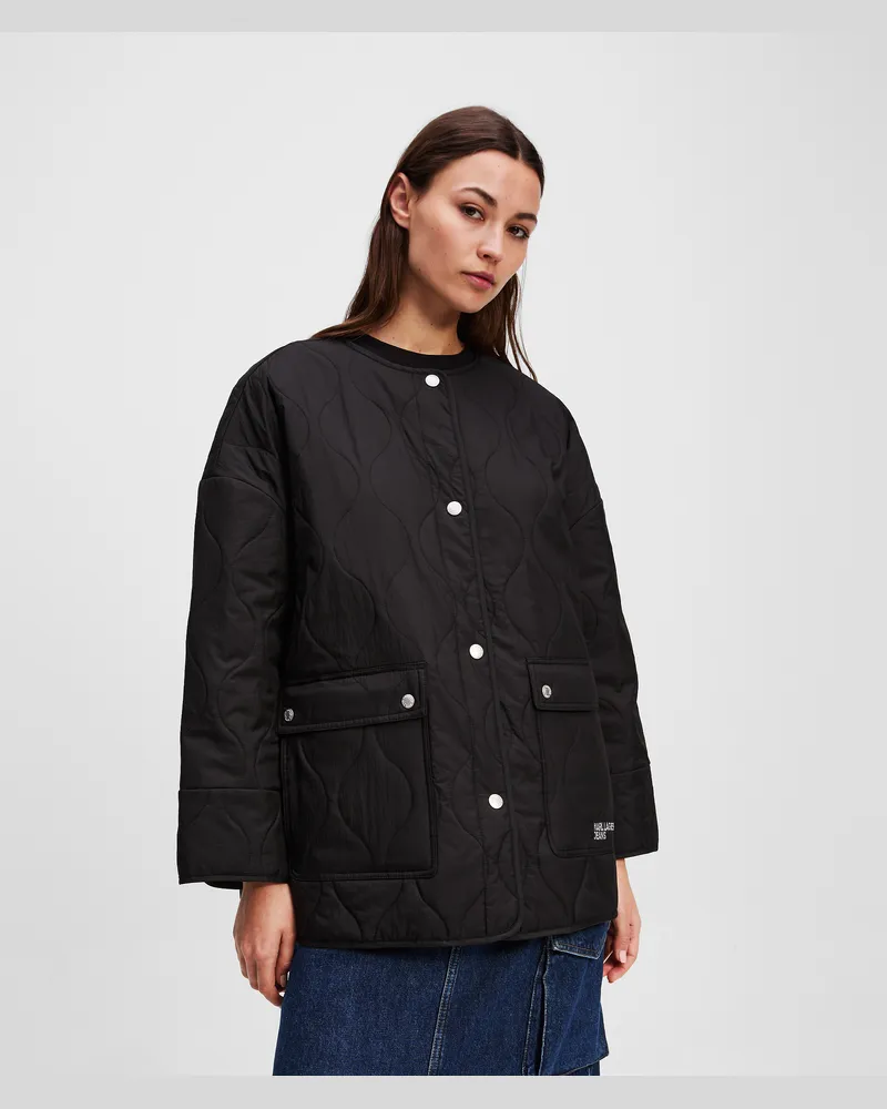 Karl Lagerfeld Steppjacke, Frau, Schwarz, Größe Schwarz