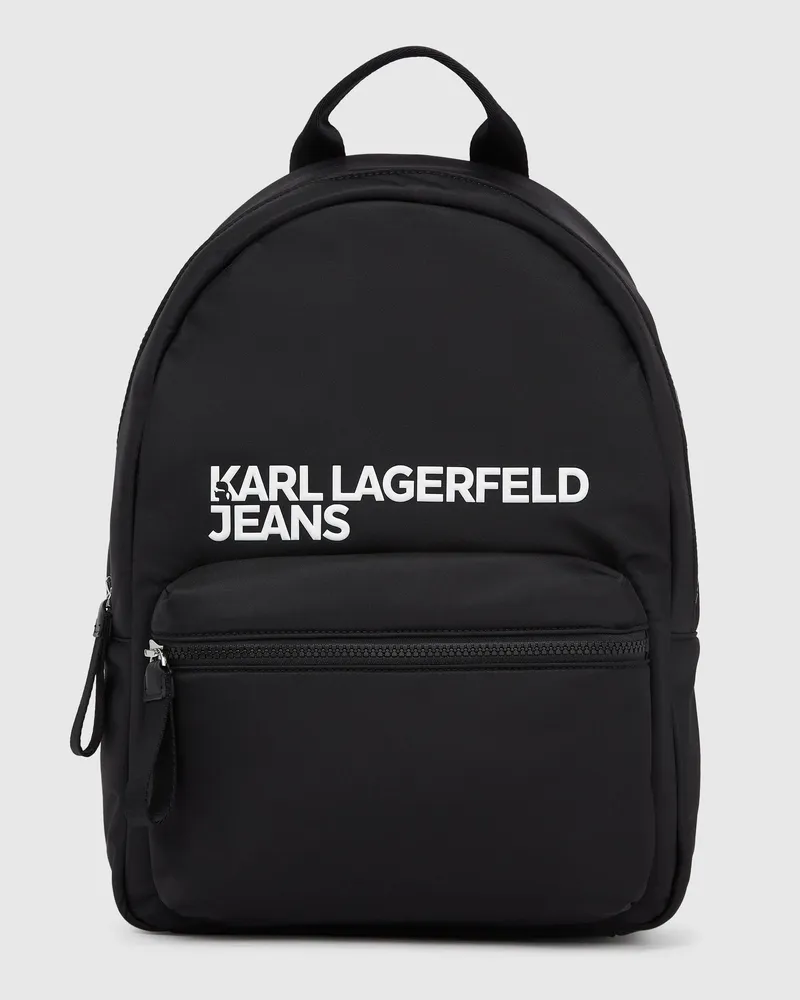 Karl Lagerfeld Rucksack Aus Nylon Mit Logo, Female, Schwarz, Size Black
